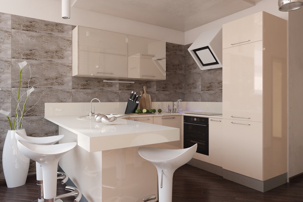 Дизайн двухкомнатной квартиры в стиле хай-тек