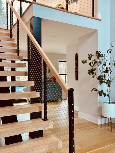 Modern staircase & new floors