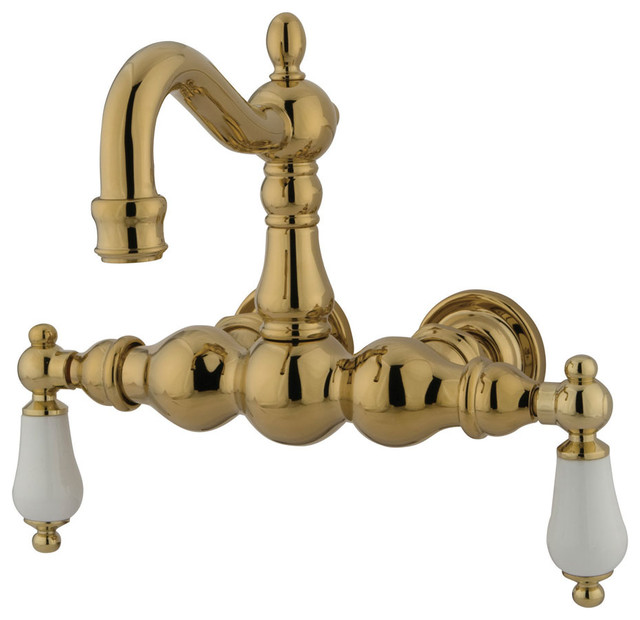 Vintage 33/8" Wall Mount Clawfoot Tub Filler Traditional Bathtub