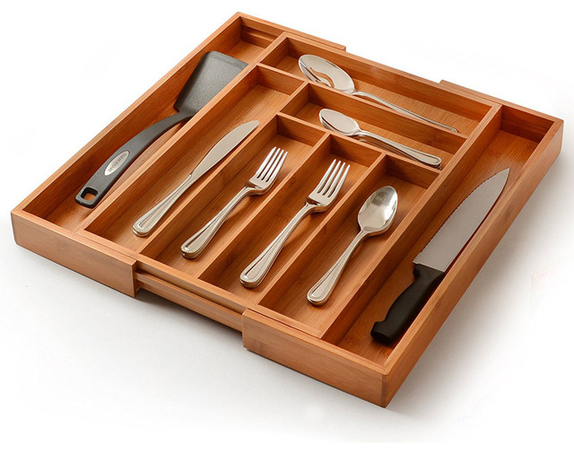 MDHAND Kitchen Drawer Organizer Cutlery and Kitchen Utensils Expandable Adjustable Silverware Organizer/Utensil Drawer Dividers Holder for Flatware 