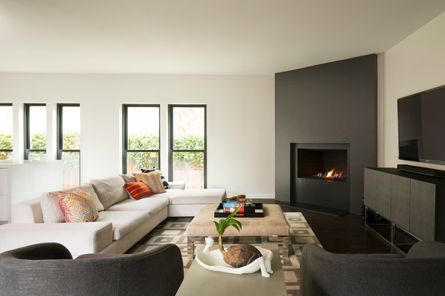 Contemporary Warmth: Highland Park Residence contemporary-living-room