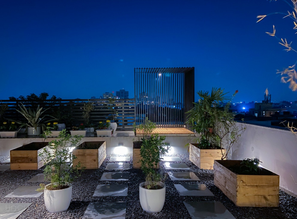 Industrial terrace & balcony in Delhi.