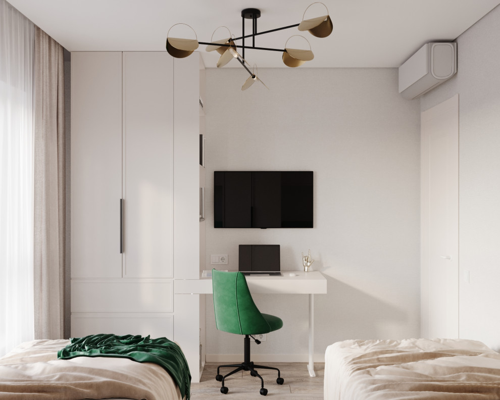 Дизайн проект 3х комнатной квартиры с большой кухней-гостиной