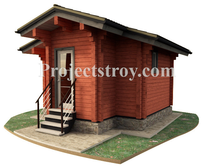 Баня из клееного бруса 4.5 х 4.7 м