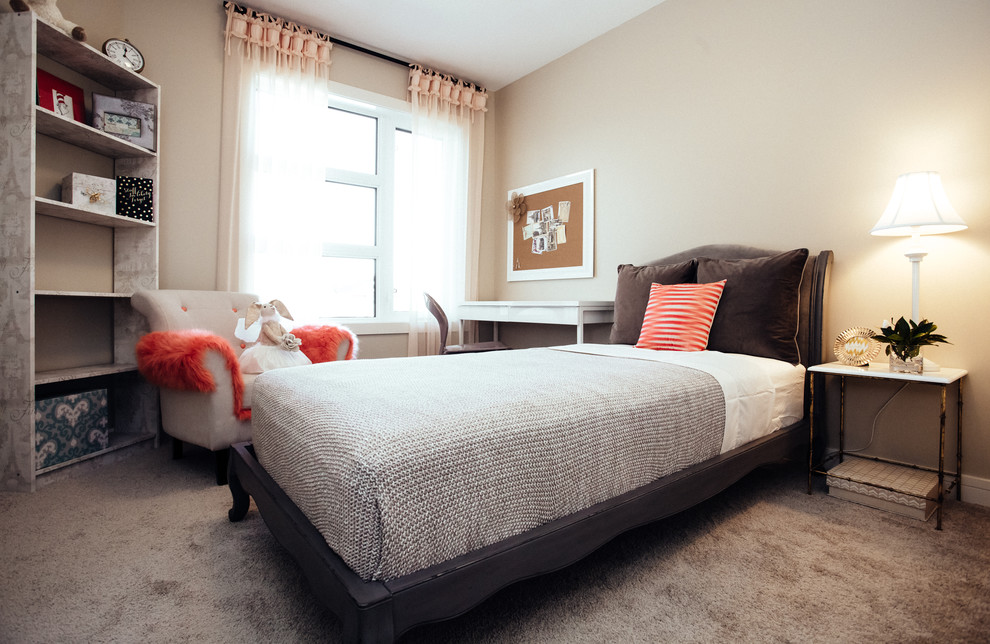Transitional home design photo in Calgary