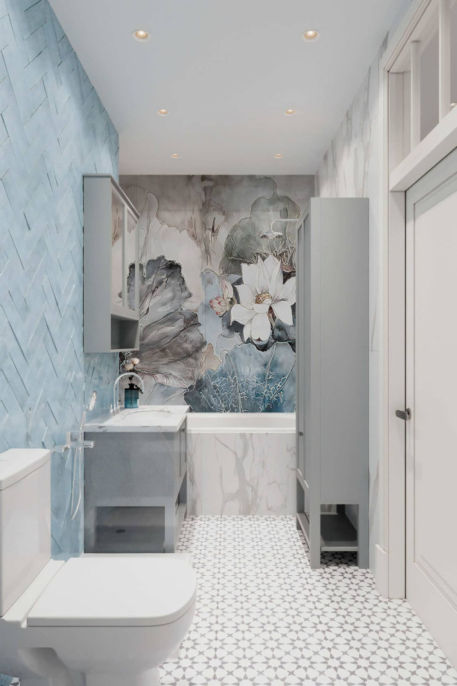 Bathroom - transitional bathroom idea in Moscow