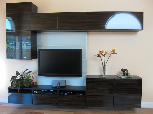 My New Floating Wall Unit Modern Living Room Los Angeles