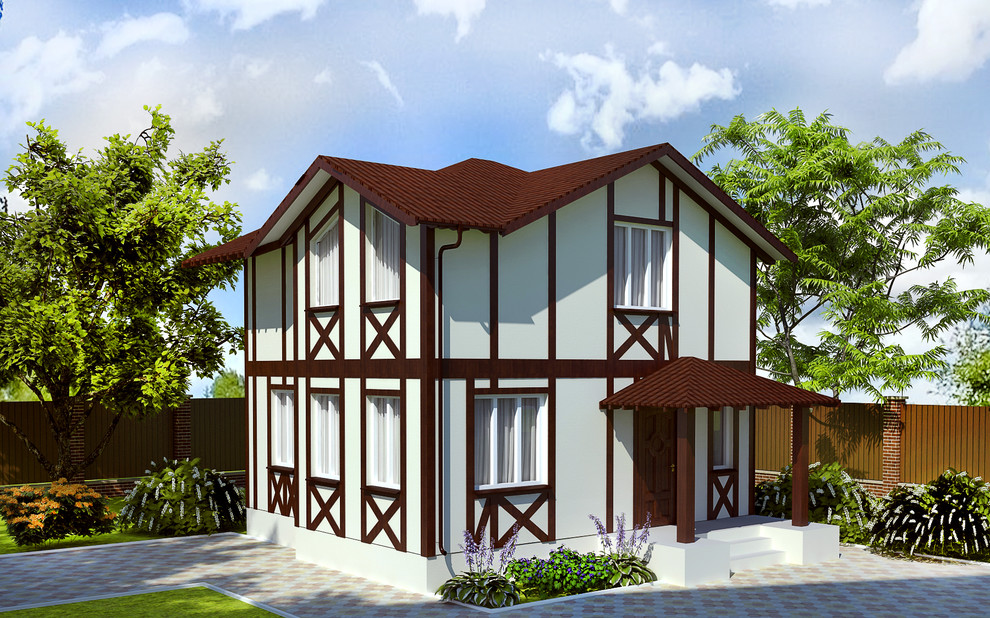 Каркасный дом в фахверковом стиле