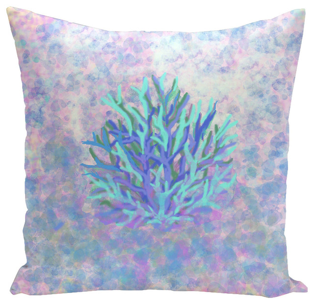 Polyester Decorative Pillow, Coral, 20"x20"