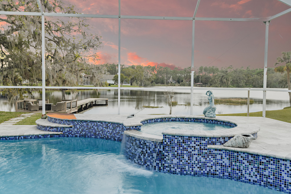 Example of a transitional pool design in Tampa