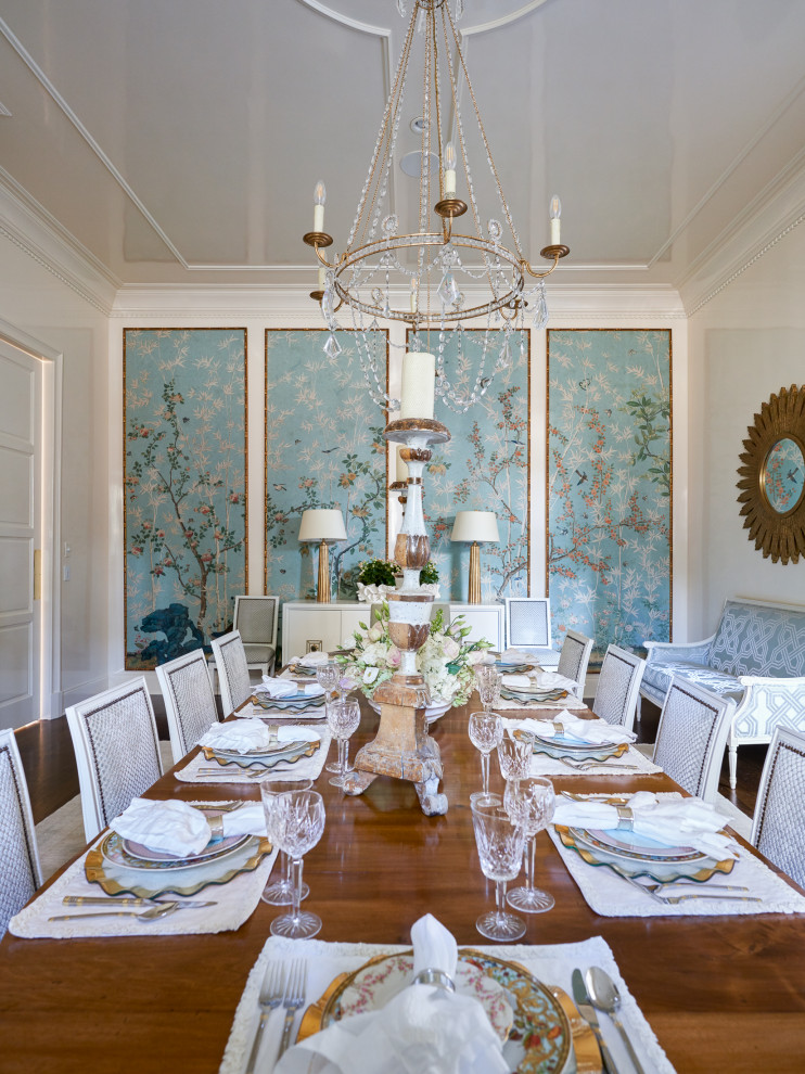 Transitional dining room in New Orleans.