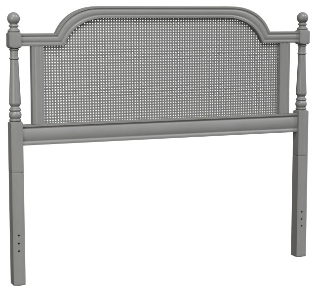 Hillsdale Melanie Queen Size Wood and Cane Headboard, Queen Headboard Tropical Headboards