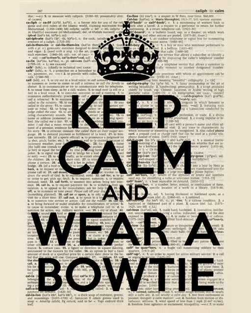 Keep Calm and Wear A Bowtie, premium art print (dictionary background black text