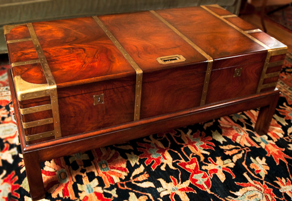 English Mahogany Campaign Chest on Stand - Traditional - Coffee Tables