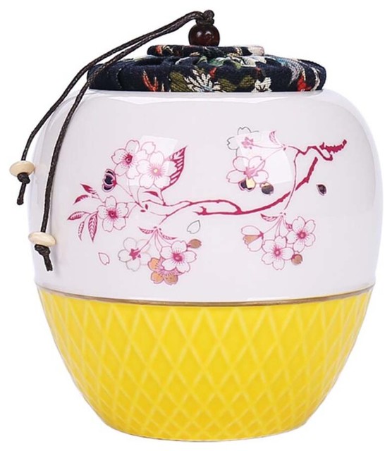 Ceramic Tea Storage Container, 4.3"x5.5", 34 Contemporary Kitchen