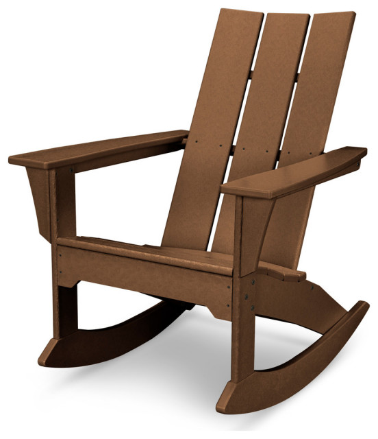 Polywood Modern Adirondack Rocker Transitional Outdoor Rocking