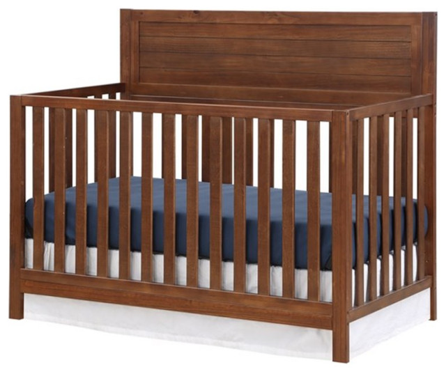 Ti Amo Matteo Convertible Crib in Rustic Brown Transitional Cribs