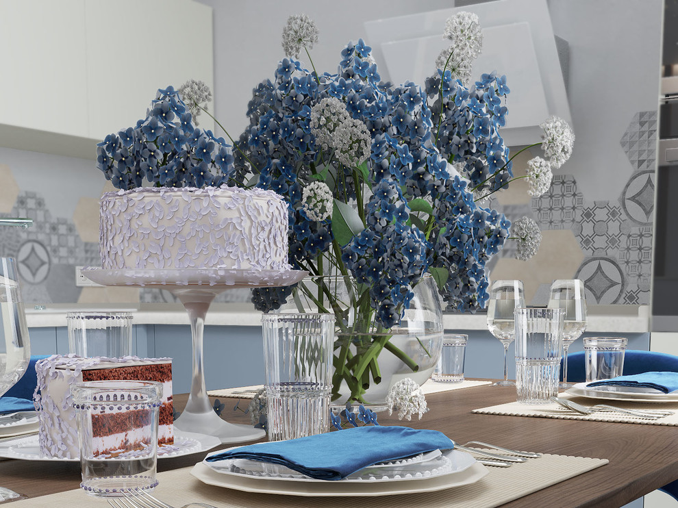 Объединенная кухня-гостиная