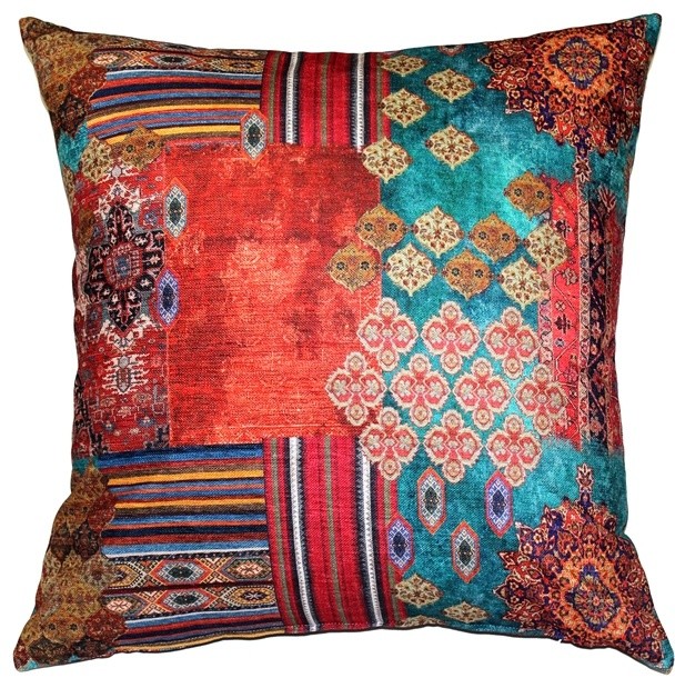 Caspian Shore Throw Pillow, 25x25, 25"x25" Mediterranean Decorative