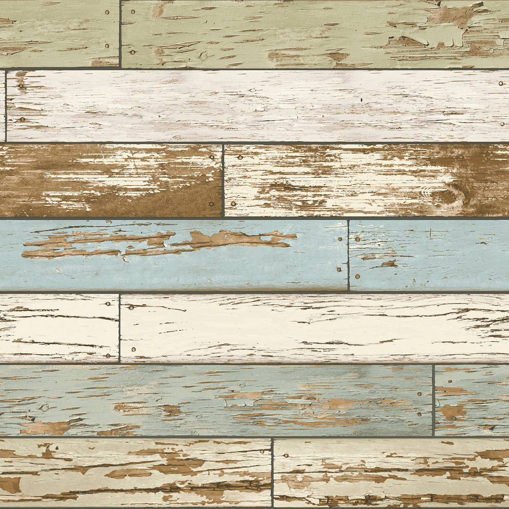 Weathered Wood Peel and Stick Wallpaper - Rustic - Wallpaper - by American  Wallpaper & Design | Houzz