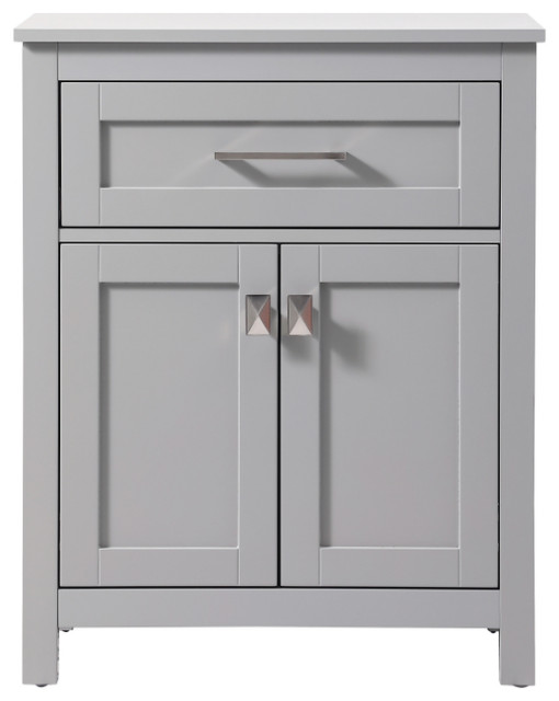 24" Wide Bathroom Storage Freestanding Cabinet - Transitional ...