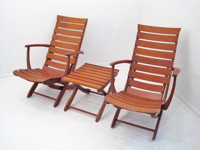 French Deck Chair Set - SOLD