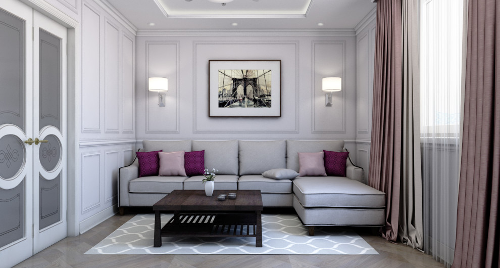 3х-комн. квартира для семьи в стиле неоклассика