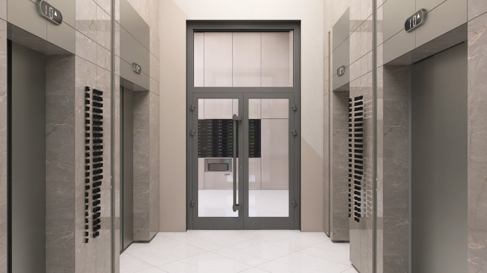 Визуализация лобби подъезда