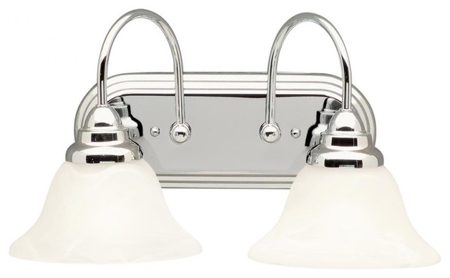 Two Light Chrome Vanity - Traditional - Bathroom Vanity Lighting - by