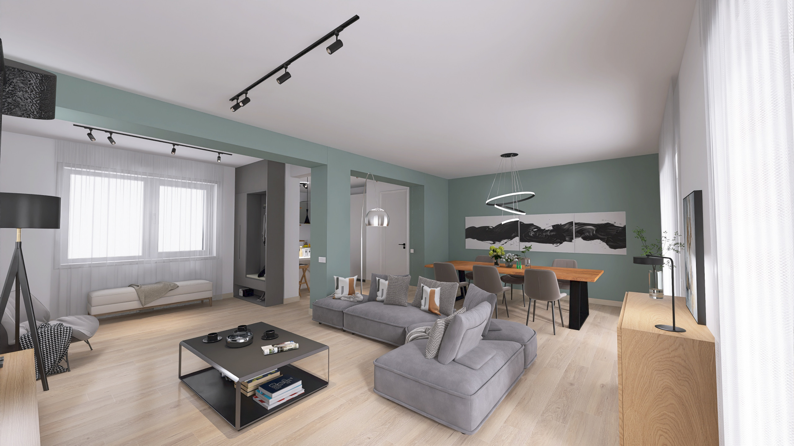 Ristrutturazione appartamento di 100 mq – Open space contemporaneo a Como