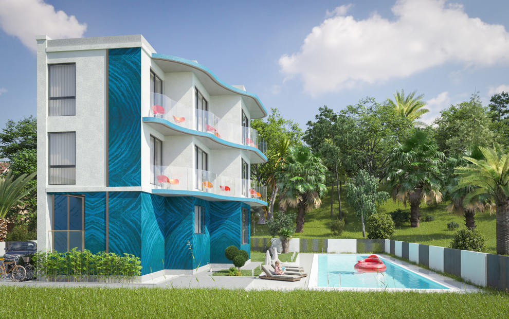 Смелый и яркий дом на берегу черноморского побережья