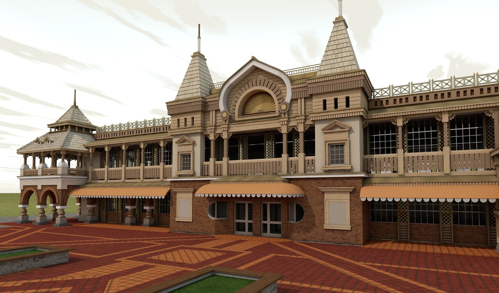 Реконструкция ирового павильона ЦПКиО Новоуральский. Начало.2016 год.