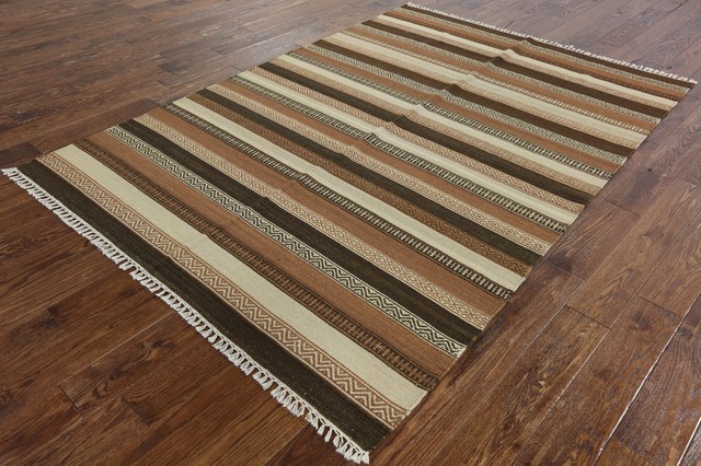 6x8 Kilim Hand Knotted Area Rug, VHT2999, 5'6