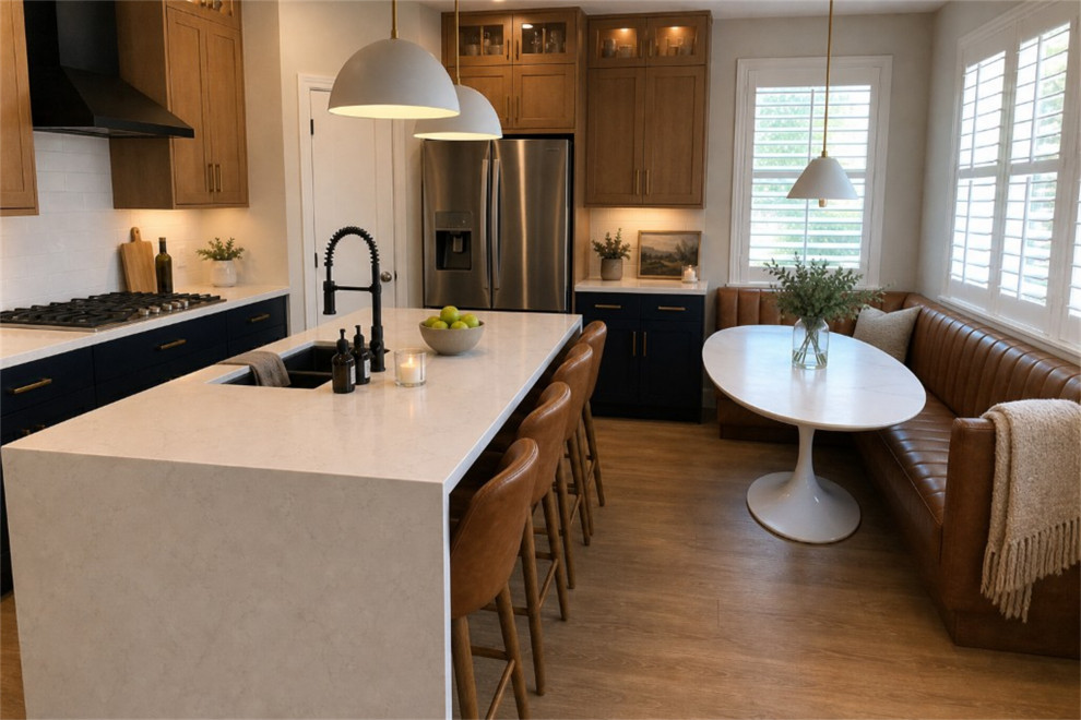 AFTER: FROM THE DINING NOOK INTO THE COOK SPACE