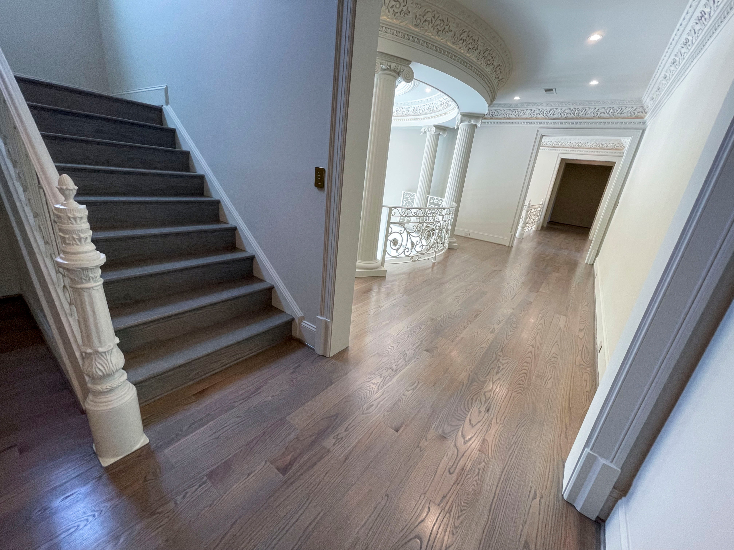 104_Curved Staircases in 18th Century French Inspired Mansion, Mclean VA 22101