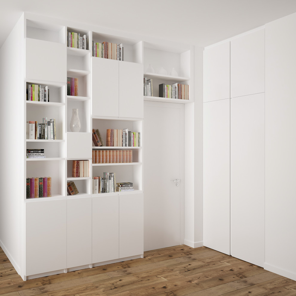 Librerie di design in stile razionalista progettate su misura