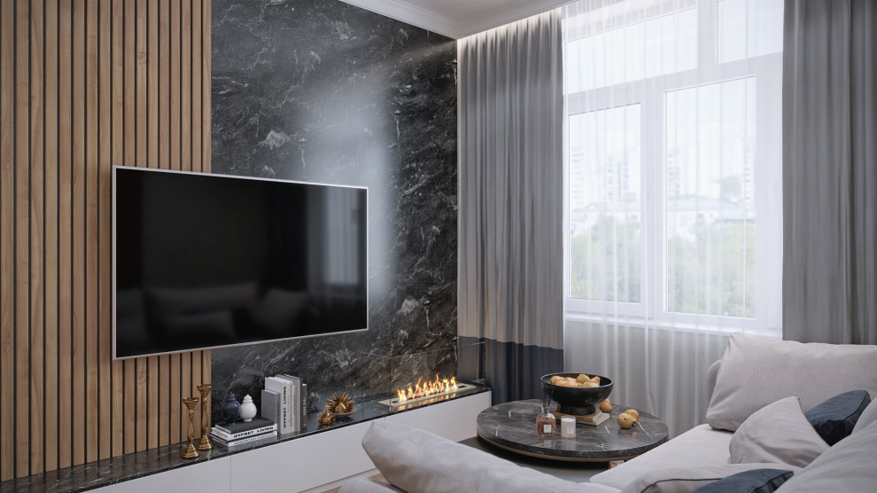 Кухня-гостиная в современном стиле