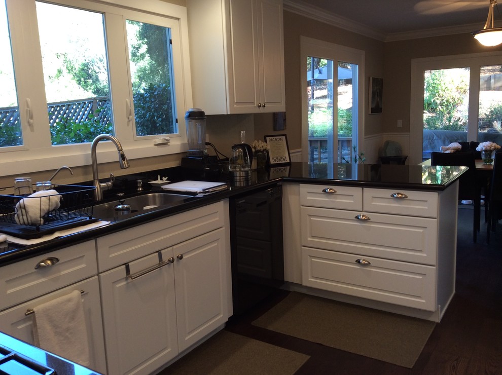 Black or stainless steel dishwasher in black/white kitchen?