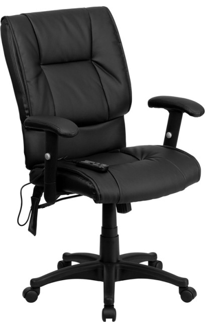 Black Mid-Back Massage Chair
