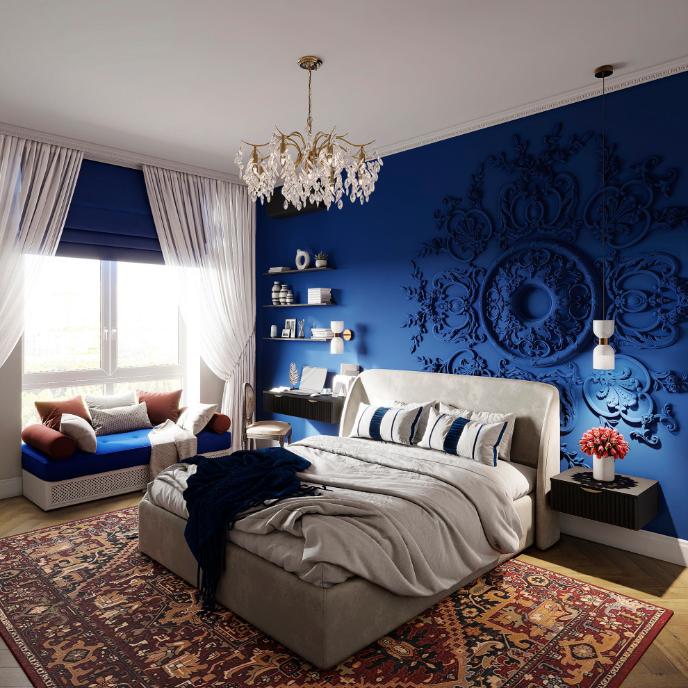 Утонченный проект с использованием разных стилей для семьи с двумя детьми