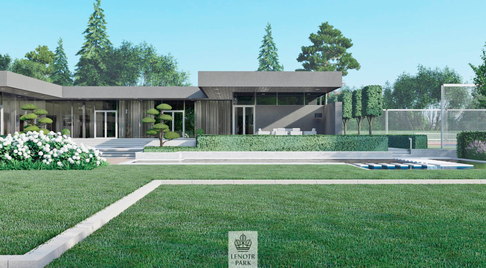 Современный сад в Подмосковье