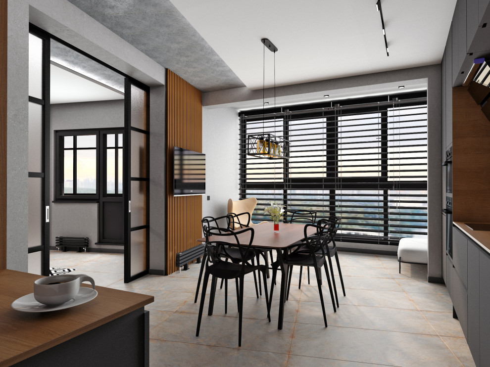 Дизайн-проект гостиной в стиле ЛОФТ