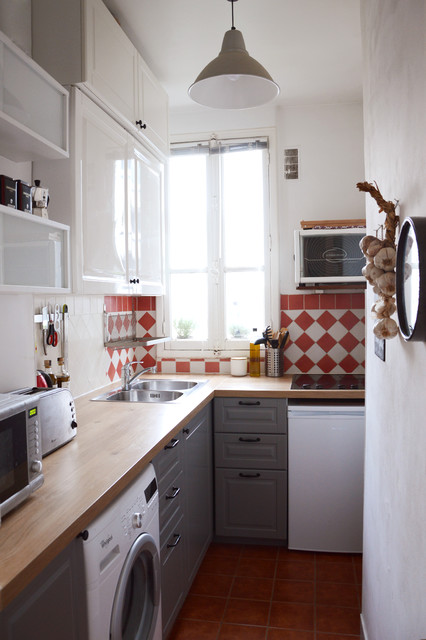 Relooking appartement Paris-13e midcentury-kitchen