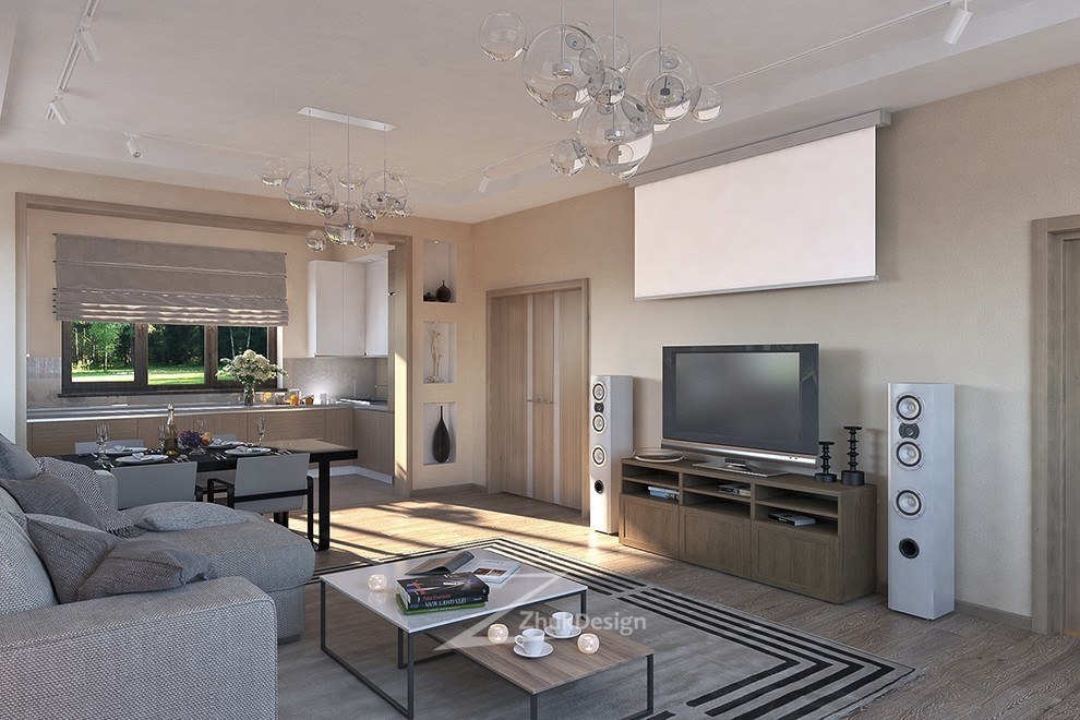 Интерьер загородного дома в современном стиле