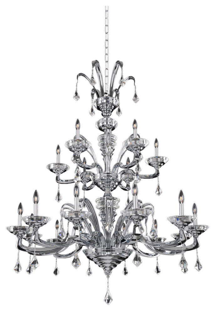 Cosimo 48x58.5" 18 Lt Modern Classic-Contemporary Large Chandeliers by Allegri