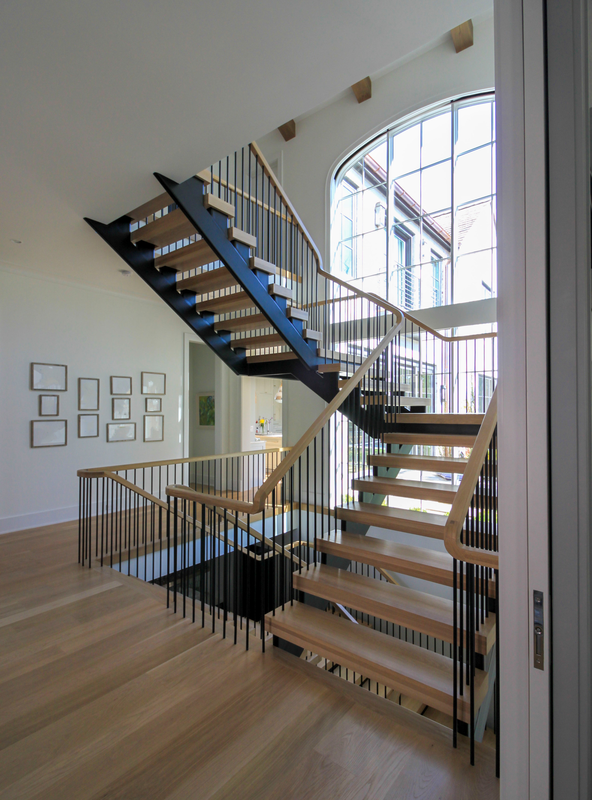 96_Dramatic cantilevered no-riser staircase, Bethesda, MD 20814