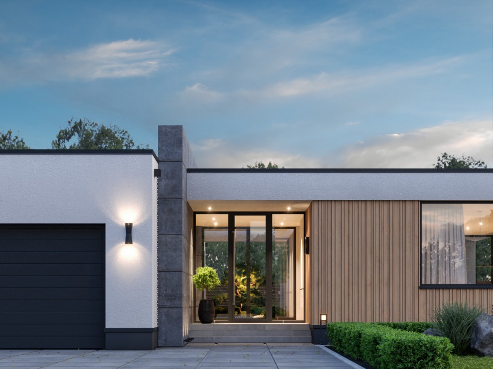 Проект одноэтажного жилого дома в пригороде г. Истра