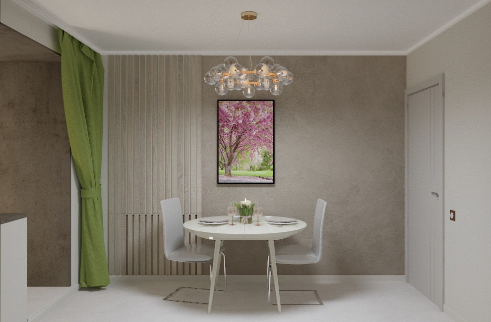 Кухня в оттенках капучино