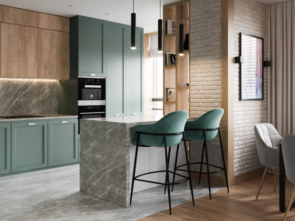 Кухня в бежевых тонах