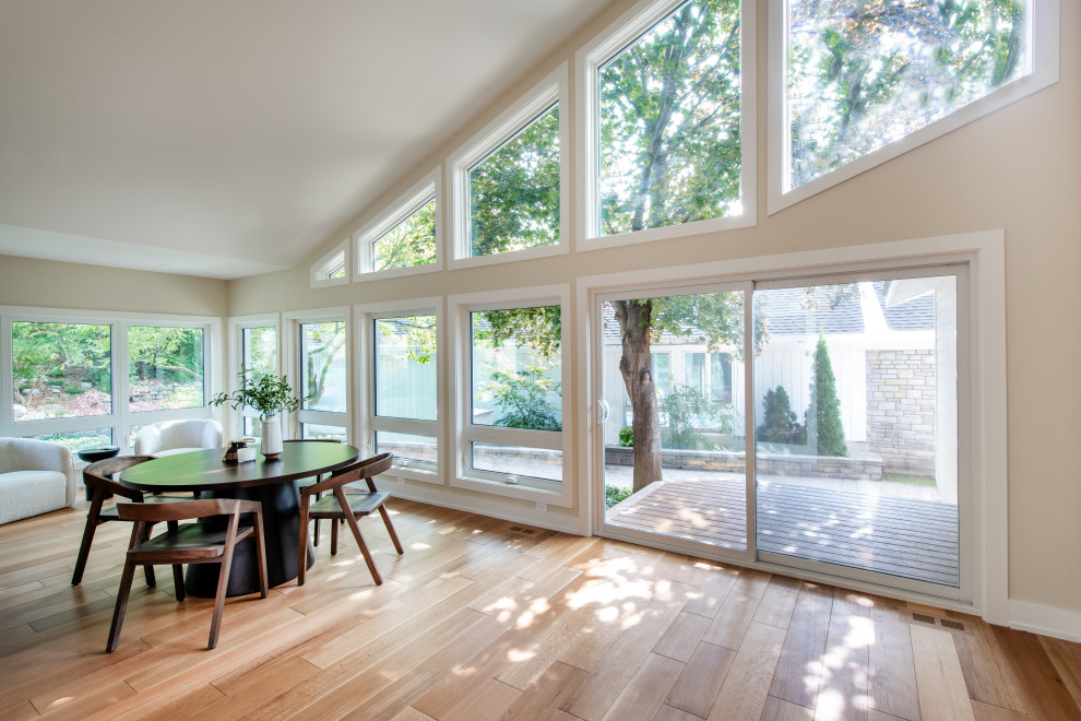 A Net Zero Ready Renovation Midcentury Sunroom Ottawa by Lagois